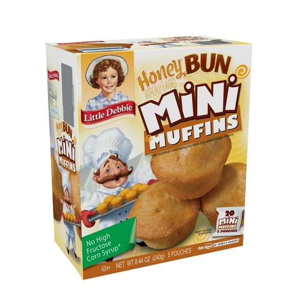 Little Debbie Honey Bun Mini Muffins, 8.44 oz (5 Count)