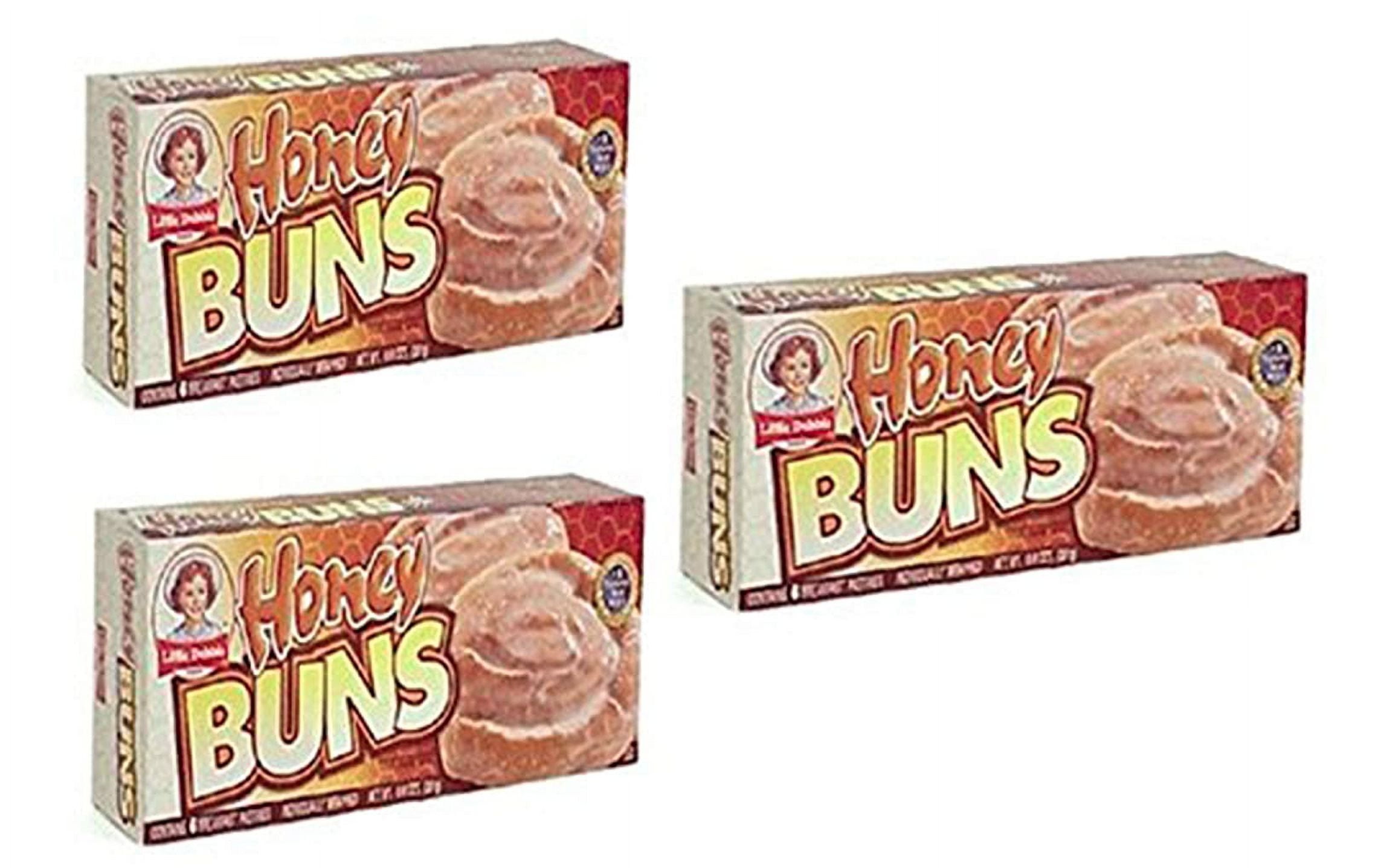 Little Debbie Honey Buns Snack Pack, 3 Boxes of 6 Bakery Fresh ...