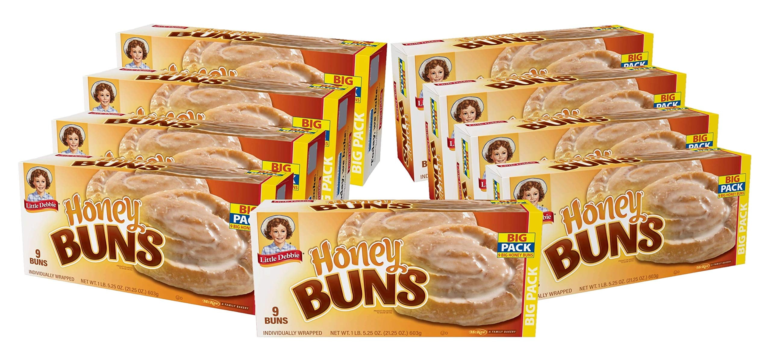 Little Debbie Honey Buns, 12 Boxes, 72 Individually Wrapped