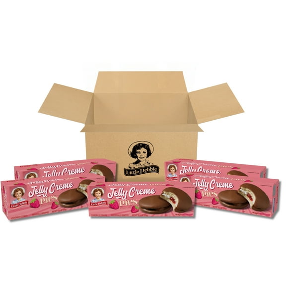 Little Debbie Jelly Creme Pies, 40 Sandwich Cookies (5 Boxes), 50.7 oz