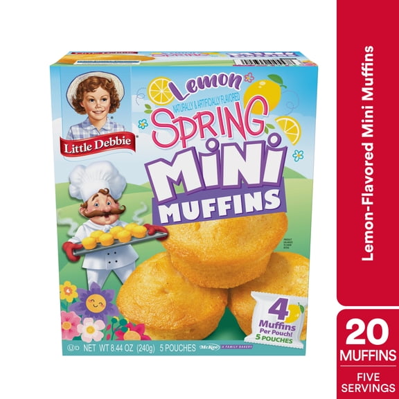 Little Debbie Lemon Spring Mini Muffins, 8.44 oz, 5 Count
