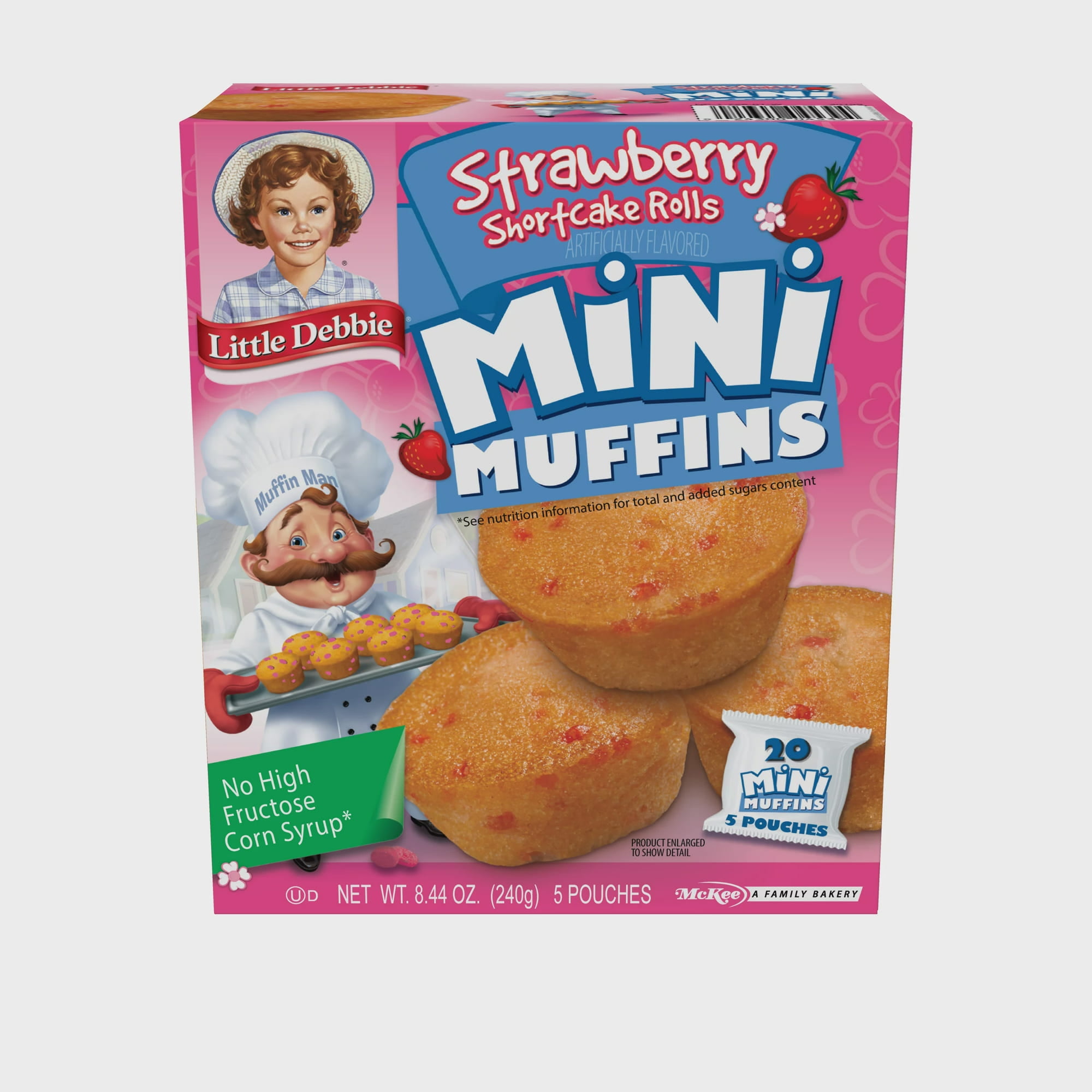 Little Debbie Mini Muffins (strawberry shortcake) 5 Individual Pouches