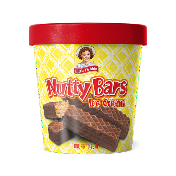 Little Debbie Nutty Bars Ice Cream Pint, 16 fl oz, 1 Count
