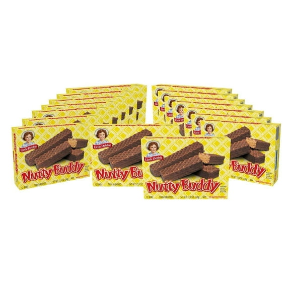 Little Debbie Nutty Buddy Bars box of 16, 96 Twin-Wrapped Wafer Bars