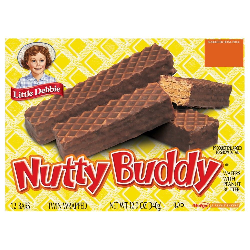 Little Debbie Nutty Buddy Peanut Butter Wafer Bars 12 ct / 1 oz - Pack of 3
