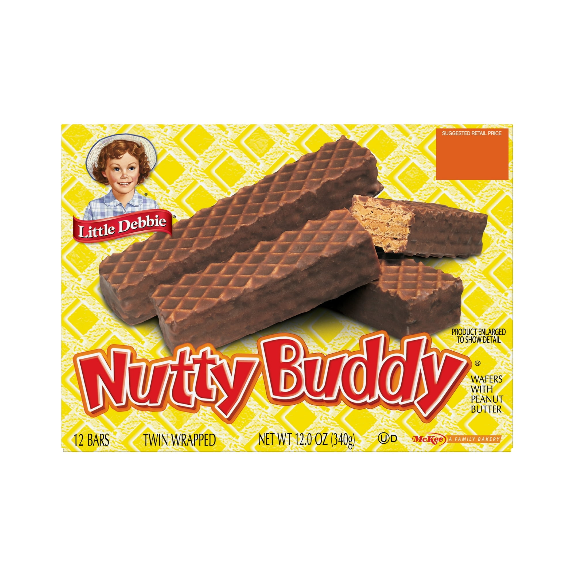 Little Debbie Nutty Buddy Wafer Bar 12 oz 12 count (Pack of 6)