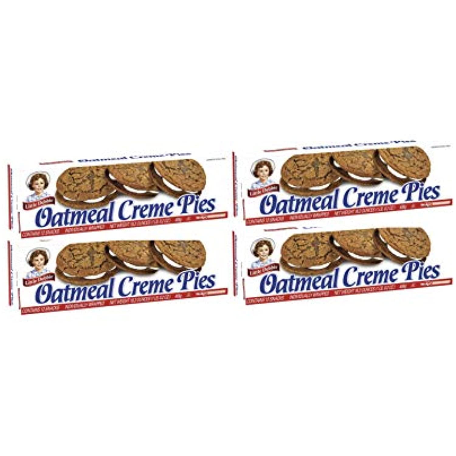 Little Debbie Oatmeal Crème Pies, 4 Boxes, 12 Pies Per Box
