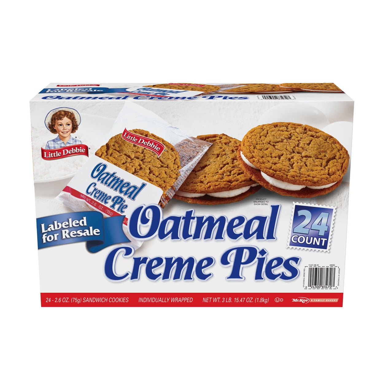 Little Debbie Oatmeal Cream Pies, 2.6 Ounce (Pack of 24)