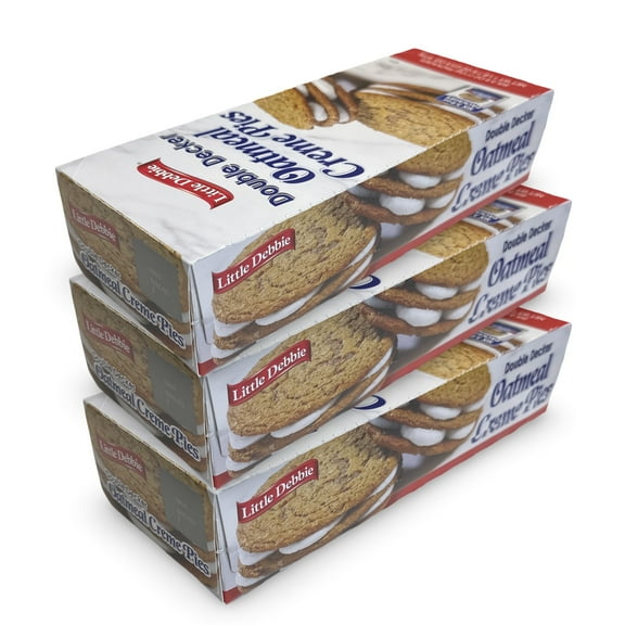 Little Debbie Oatmeal Double Decker Rounds, Indiv. Wrapped, 3.9 oz, 18 Pack