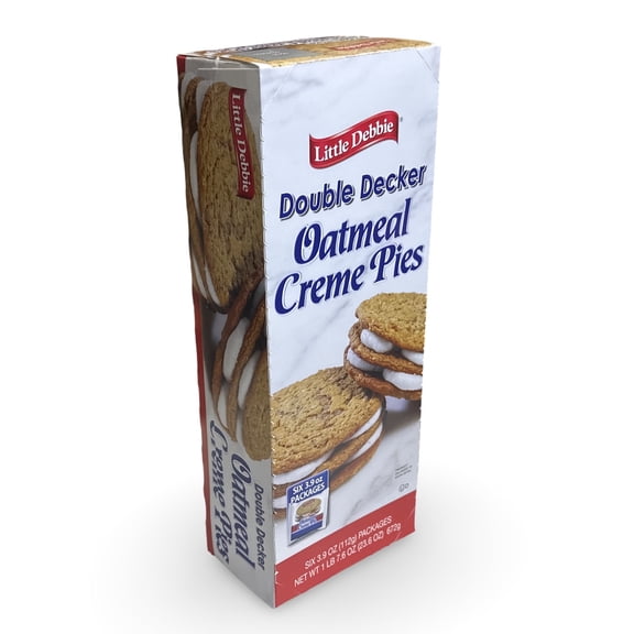 Little Debbie Oatmeal Double Decker Rounds, Indiv. Wrapped, 3.9 oz, 6 Pack