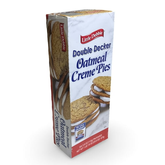 Little Debbie Oatmeal Double Decker Rounds, Indiv. Wrapped, 3.9 oz, 6 Pack