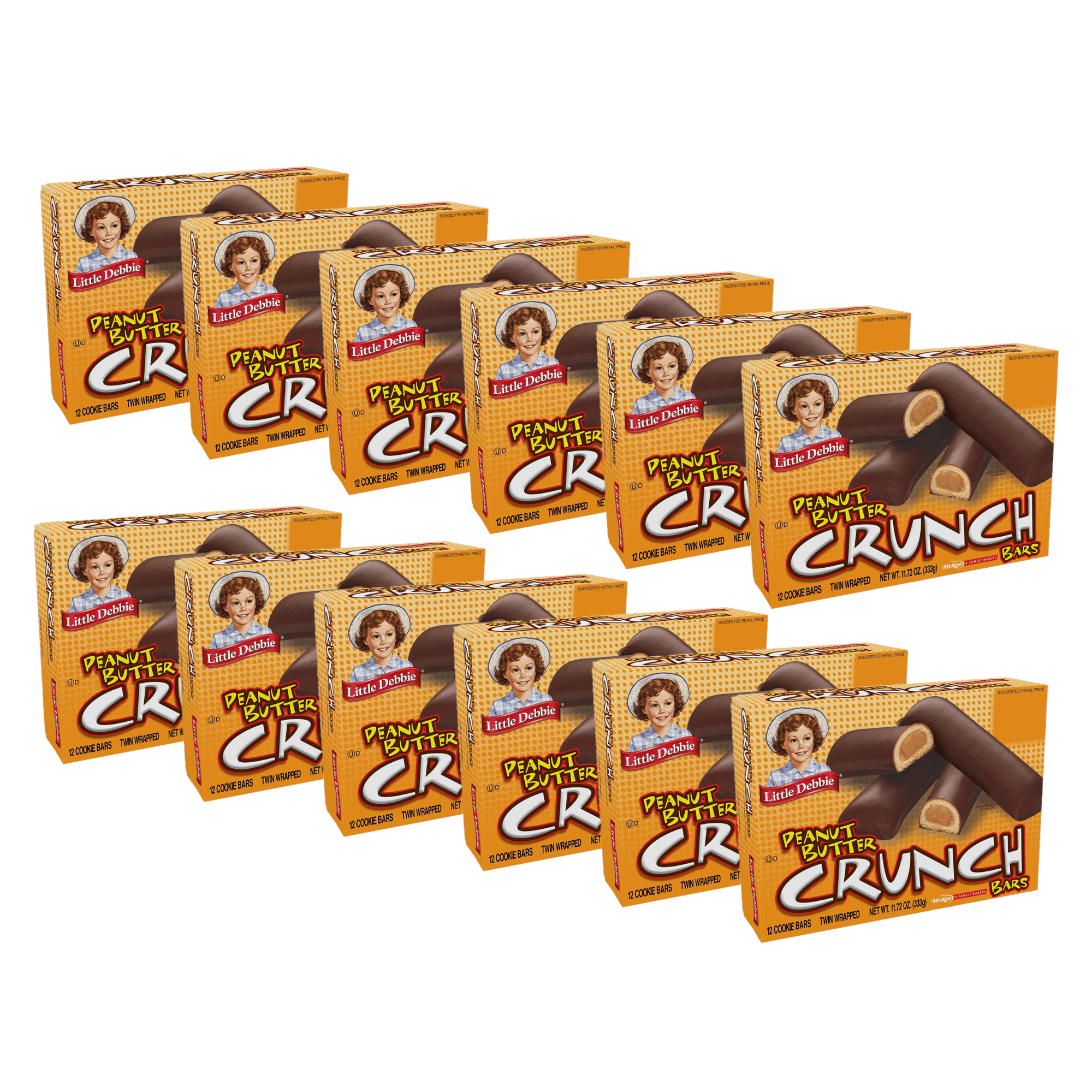 Little Debbie Peanut Butter Crunch Bars, 12 Boxes