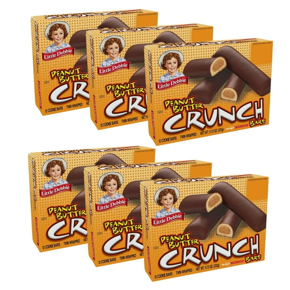 Little Debbie Peanut Butter Crunch Bars- 6 Boxes
