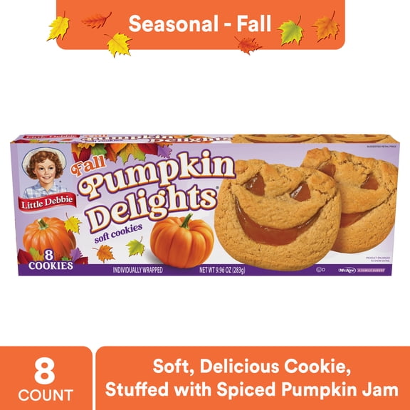 Little Debbie Pumpkin Delights Cookies, 9.96 oz, 8 Count