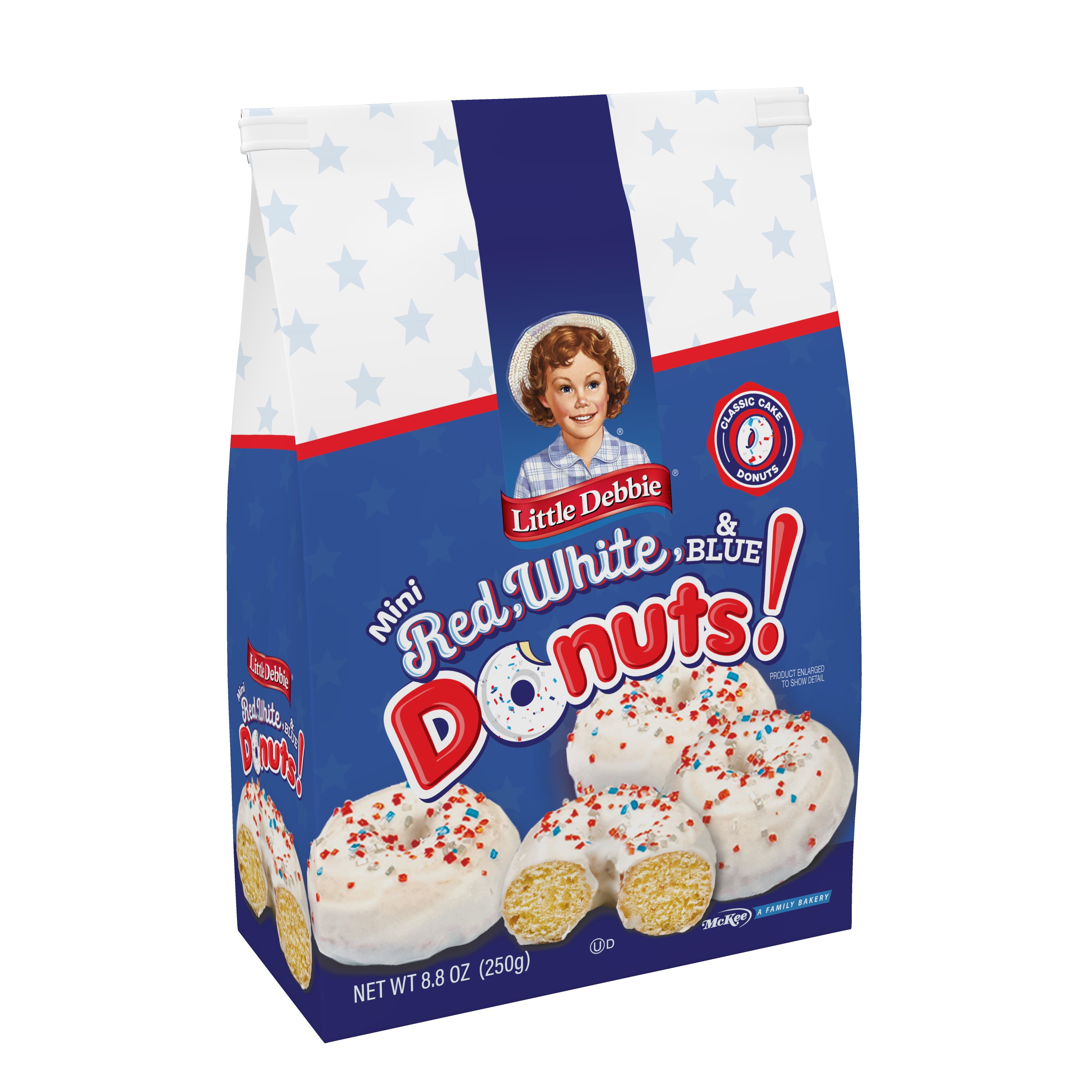Little Debbie Red, White & Blue Mini Donuts, 8.8 oz