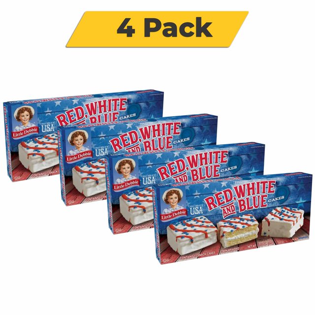 Little Debbie Red, White and Blue Patriotic Deliciousness Cakes, 13.03