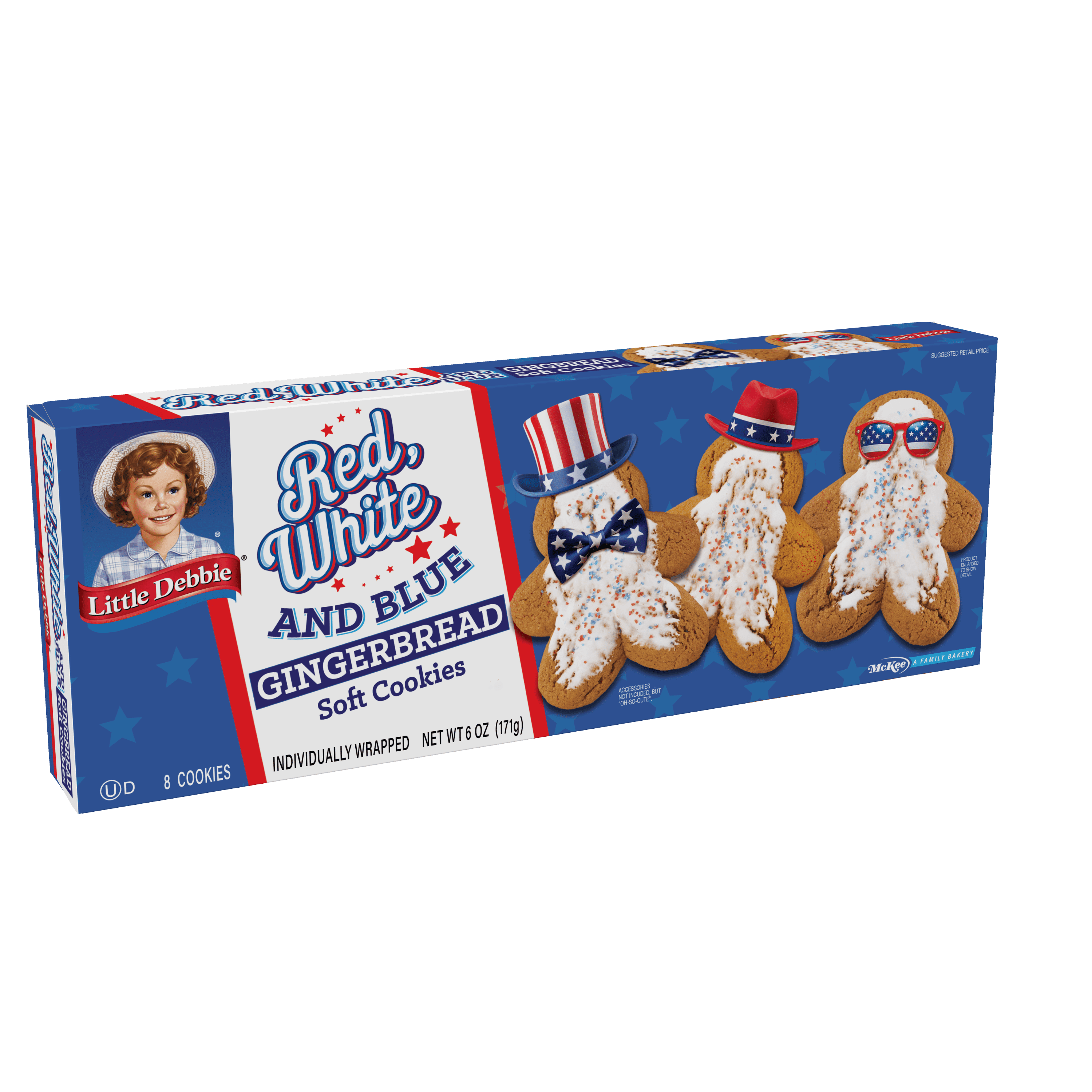 Little Debbie Seasonal Gingerbread Soft Cookies, 6 oz (8 count)