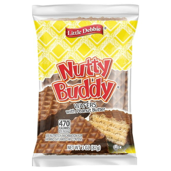 Little Debbie Snack Nutty Buddy Cookie Bars Snack Cakes, 3 oz