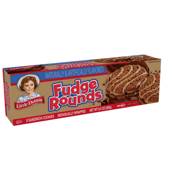 Little Debbie Snacks Fudge Rounds, 8ct),3pack