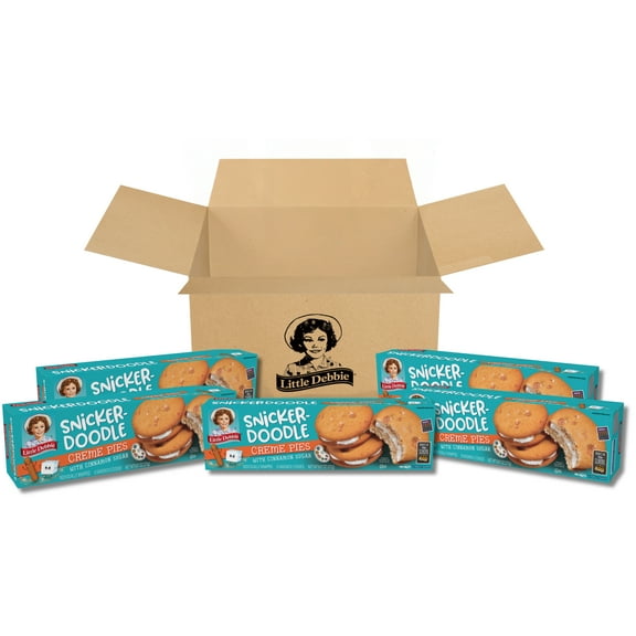 Little Debbie Snickerdoodle Creme Pies, 40 Sandwich Cookies (5 Boxes), 47.85 oz