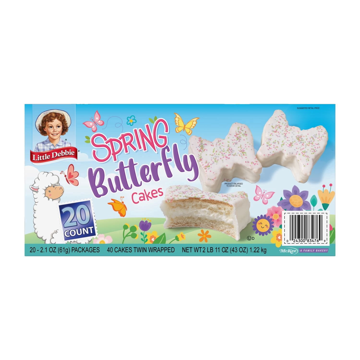 Little Debbie Spring Butterfly Cakes, 2.1 oz., 20 pk.