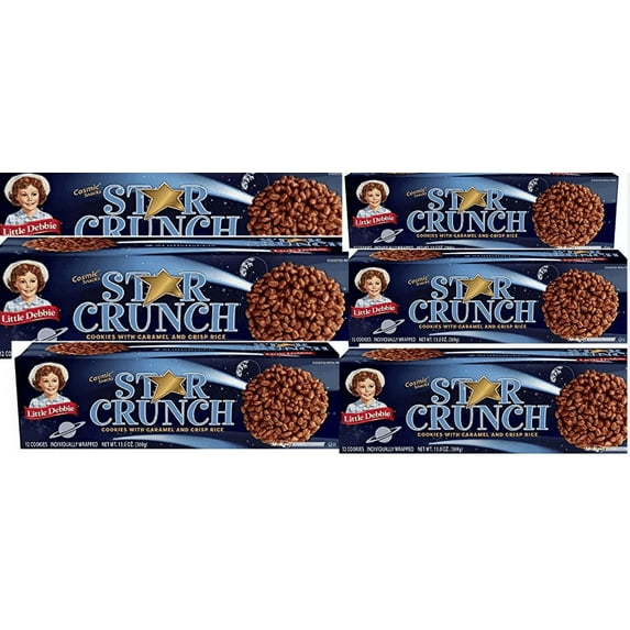 Little Debbie Star Crunch Cosmic Snacks - 12 CT pack of 6