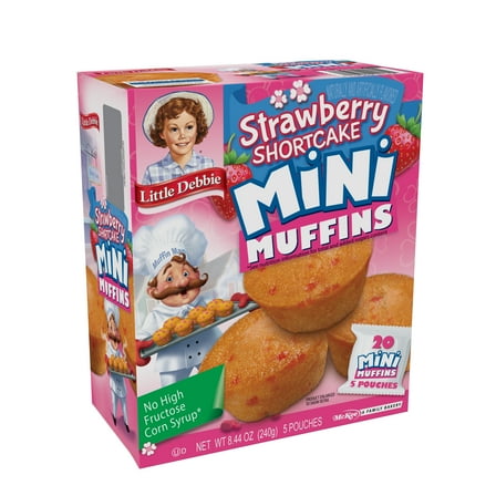 Little Debbie Strawberry Shortcake Mini Muffins, 8.44 oz (5 Count)