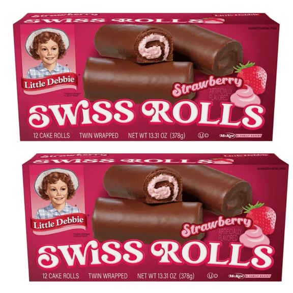 Little Debbie Strawberry Swiss Rolls pack of 2