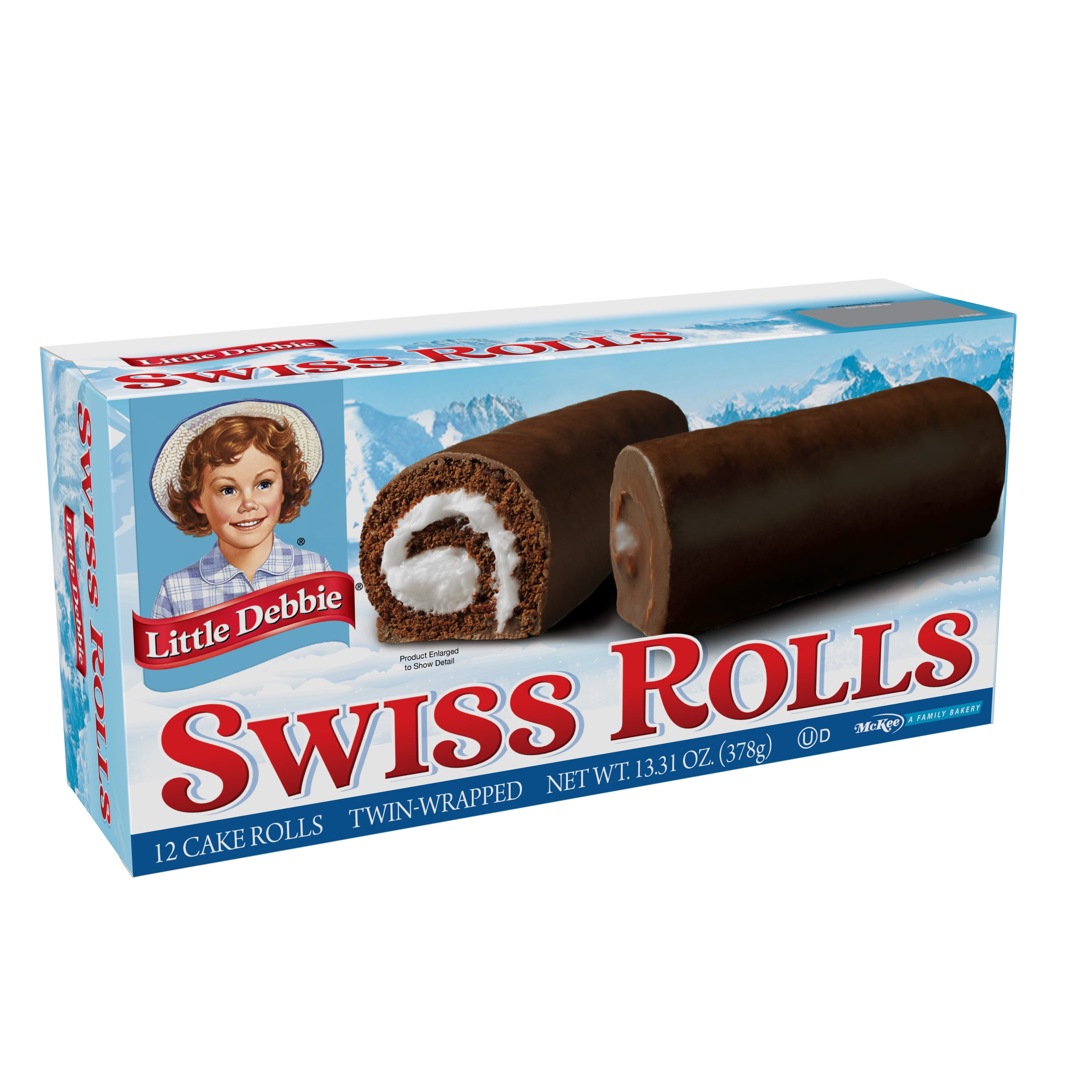 Little Debbie Swiss Rolls Ice Cream, Chocolate Cake Ice Cream with  Chocolate Cake, Pint 16 fl oz 