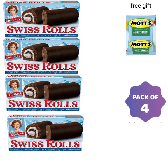 Little Debbie Swiss Rolls - 12ct/13.31oz pack of 4