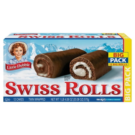 Little Debbie Swiss Rolls - Big Pack, Twin Wrapped - 12 ct
