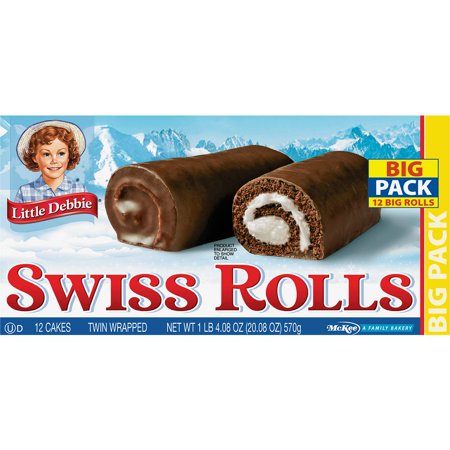 Little Debbie Swiss Rolls - Big Pack, Twin Wrapped 12 ct