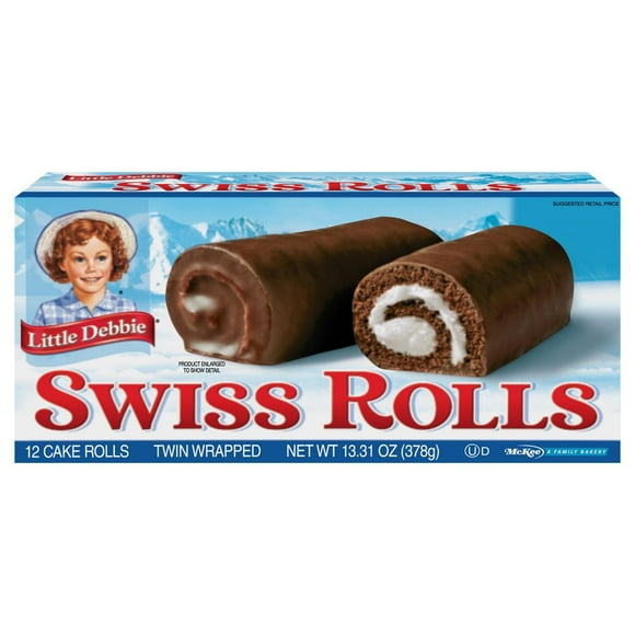 Little Debbie Swiss Rolls, 12ct (13.31oz) - Chocolate Cake & Creme 