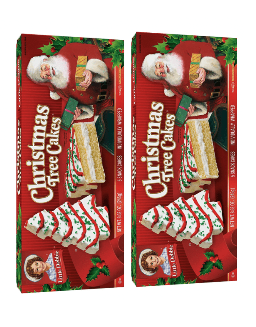 Little Debbie Vanilla Christmas Tree Snack Cakes pack of 2