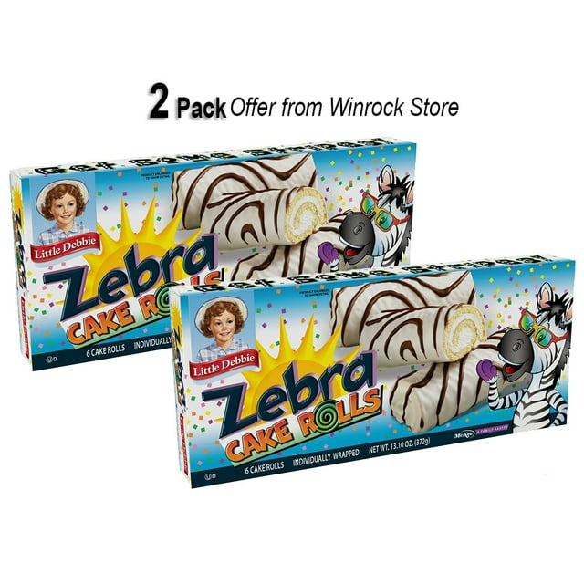 Little Debbie Zebra Cake Rolls, 13.1 oz, 6 count (2 Pack) Offer from Winrock Store