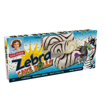Little Debbie Zebra Cake Rolls, 13.1 oz (6 count)