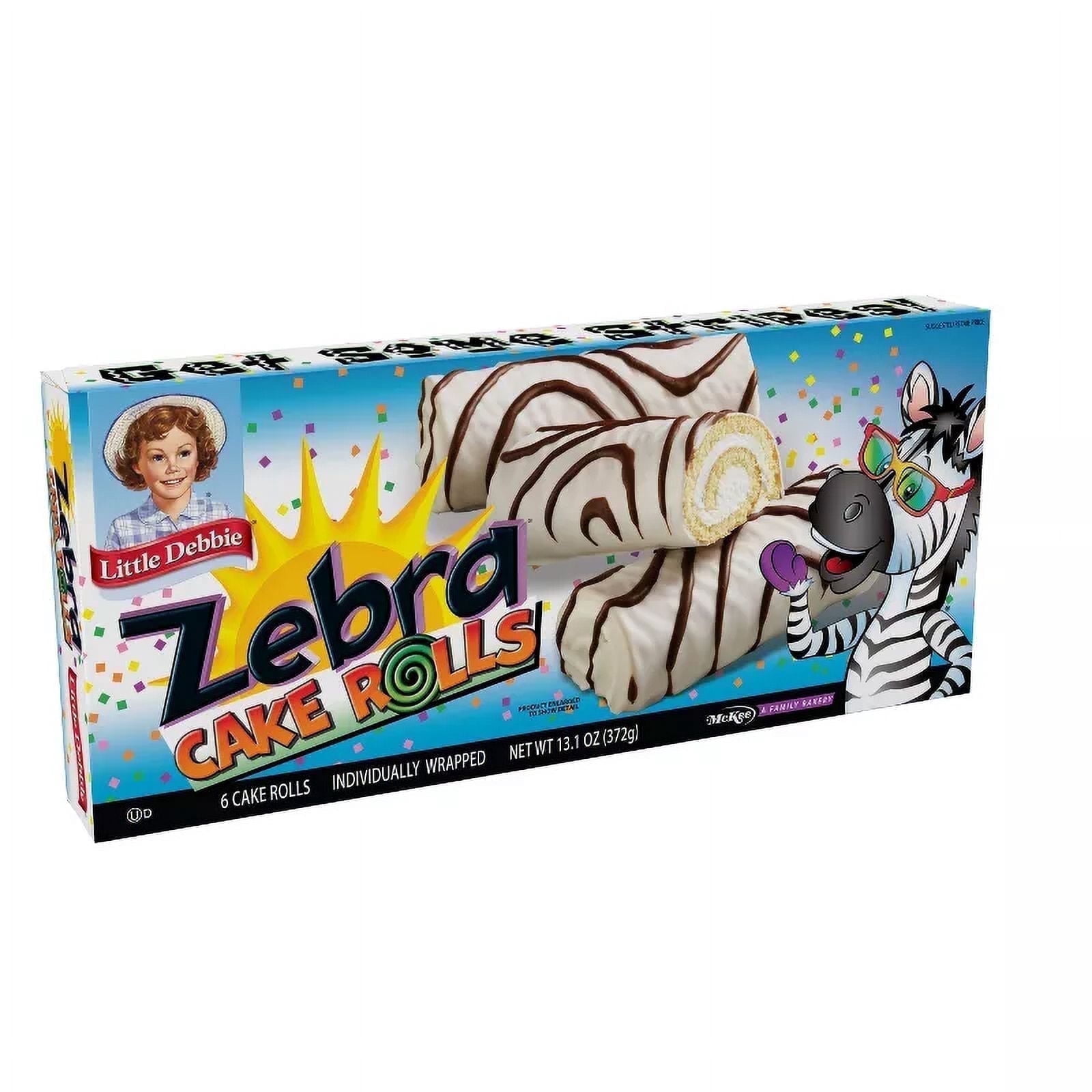 Little Debbie Zebra Cake Rolls, 6 ct, 13.10 oz