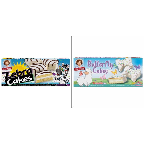 Little Debbie Zebra Cakes 10 ct & Little Debbie Spring Butterfly Snack Cakes 10 ct