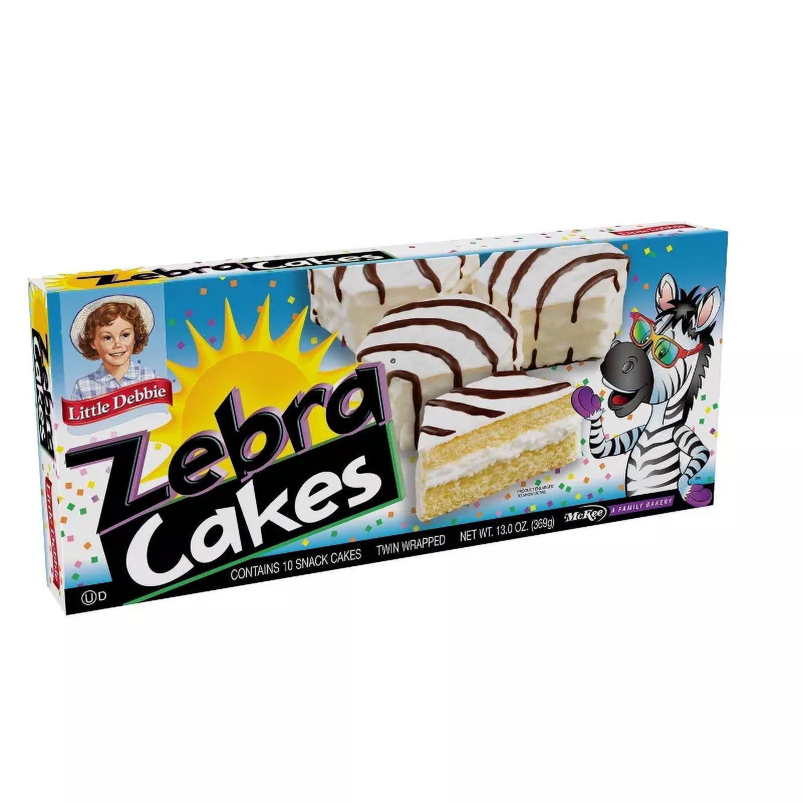 Little Debbie Zebra Cakes (10ct/13oz) Twinwrapped vanilla cakes with