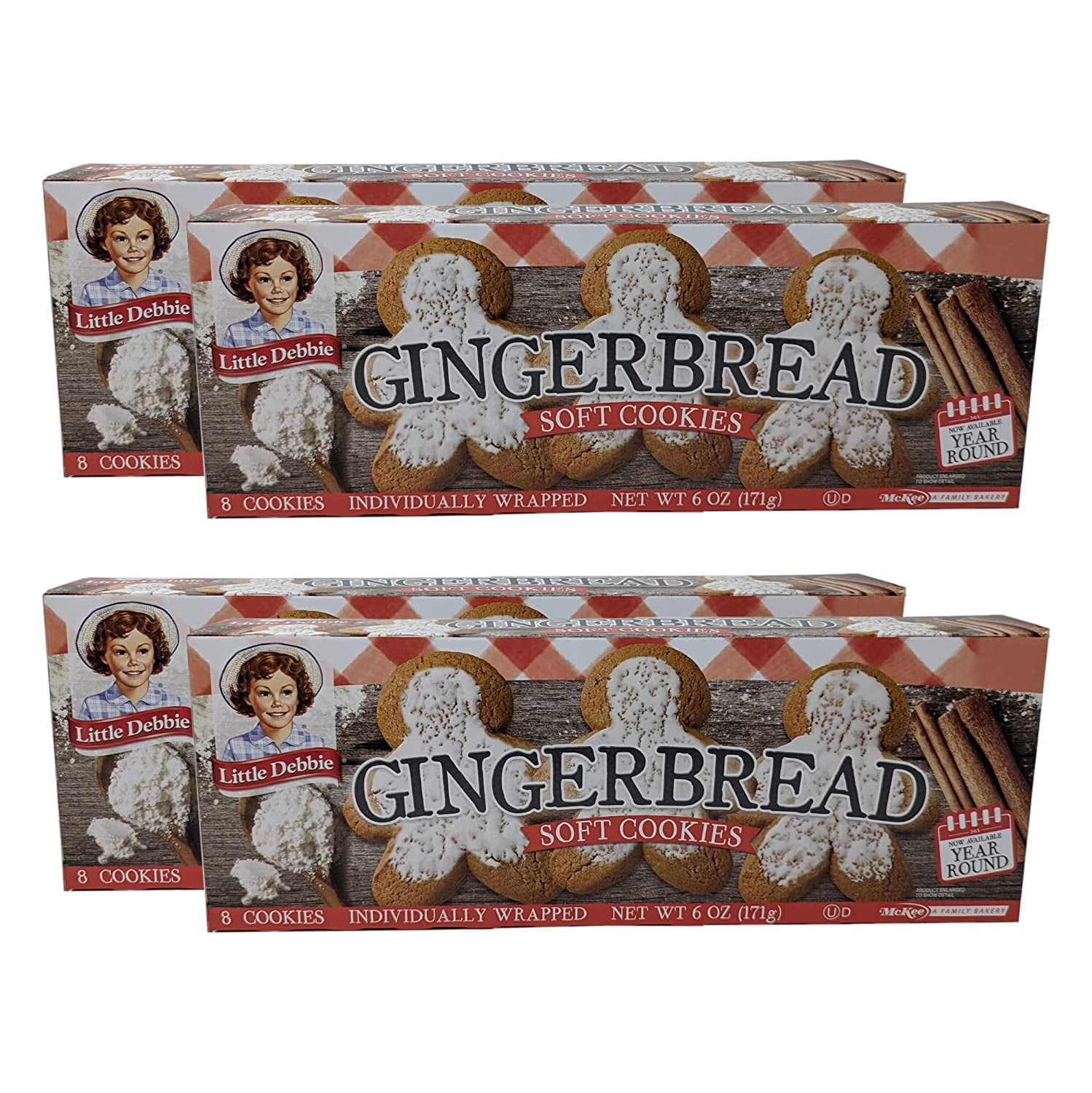 Little Debbie | Gingerbread Cookies | 4 Pack