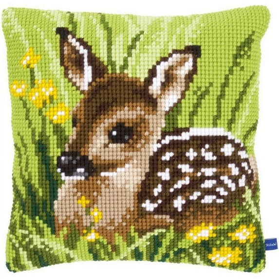 Little Deer Cushion Cross Stitch Kit, 15.75" x 15.75"