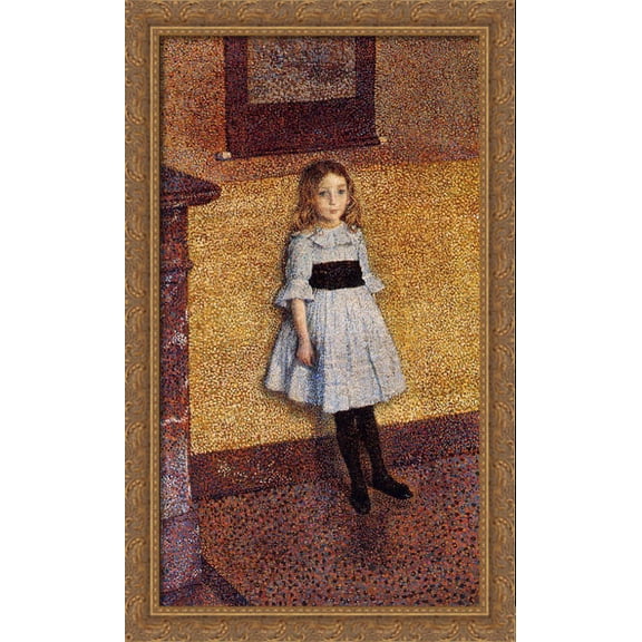 Little Denise 24x40 Large Gold Ornate Wood Framed Canvas Art by Theo van Rysselberghe
