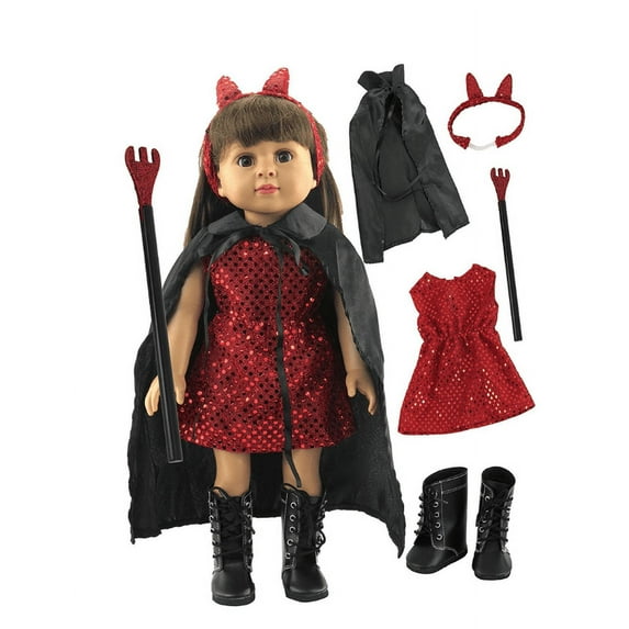 Little Devil Halloween Costume Outfit for 18inch Dolls | American Fashion World