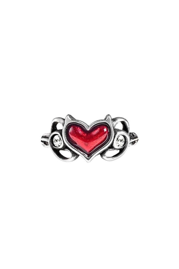 Little Devils Blood Heart Ring - Size 7