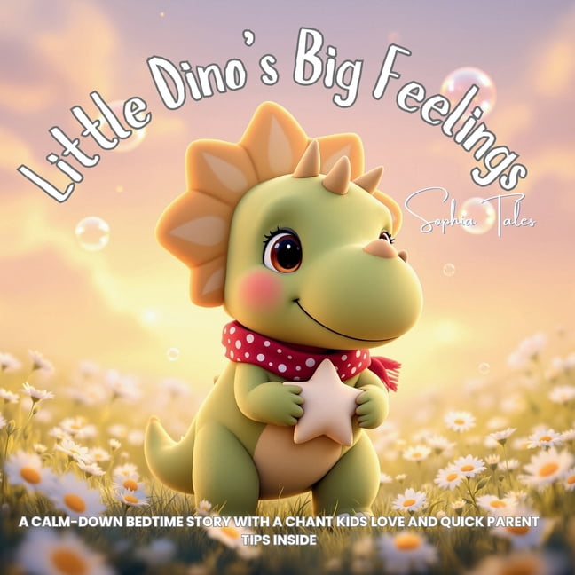 Little Dino Feelings Little Dino's Big Feelings: A calm-down bedtime story with a chant kids love and quick parent tips inside, Book 1, (Paperback)