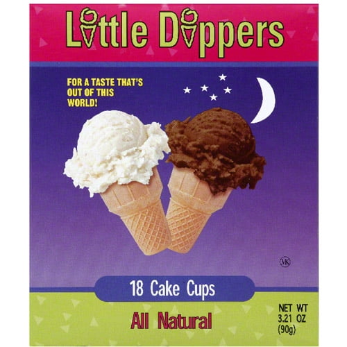 Little Dippers Cake Cups Ice Cream Cones, 18 count, 3.21 oz, (Pack of