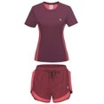thumbnail image 1 of Little Donkey Andy 2 Piece Short Sets Golf Shirts for Women Dry Fit Mesh Shorts Workout Set with Pockets Hiking Gym Jogging Tracksuits Rose XS, 1 of 5