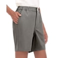 thumbnail image 1 of Little Donkey Andy 8 Inch Inseam Golf Shorts for Women Bermuda Quick Dry Elastic Waist Shorts for Hiking Travel Casual Gray M, 1 of 6