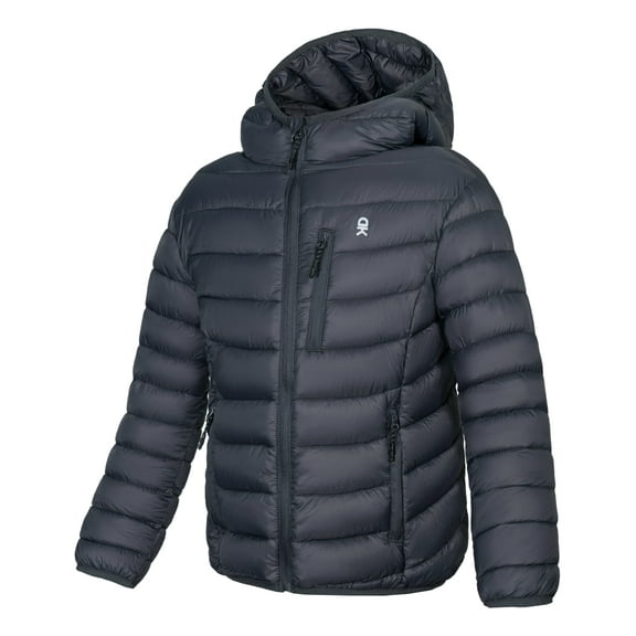 Little Donkey Andy Boys Padded Jacket Water Resistant Hooded Packable Lightweight Puffer Jacket Grey L