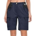 thumbnail image 1 of Little Donkey Andy Cargo Hiking Shorts for Women Quick Dry Lightweight Athletic Running Windproof Stretch Pants for Casual, Golf, Travel, Biker, Cycling, Workout, Dark Blue L, 1 of 5